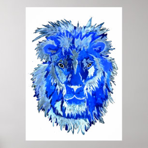 Blå Lejon själ Poster