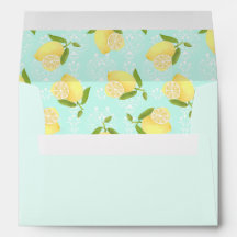 Blå lemon Motif Kärlek-kuvert