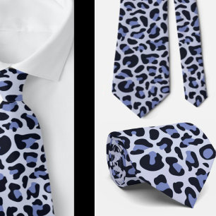 Blå leopard Print Marskalkars Punk Sten Bröllop Ne Slips