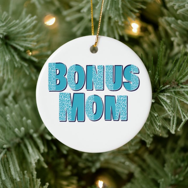 Blå leopard Skriv ut Bonus Mamma Julgransprydnad Keramik (Träd)