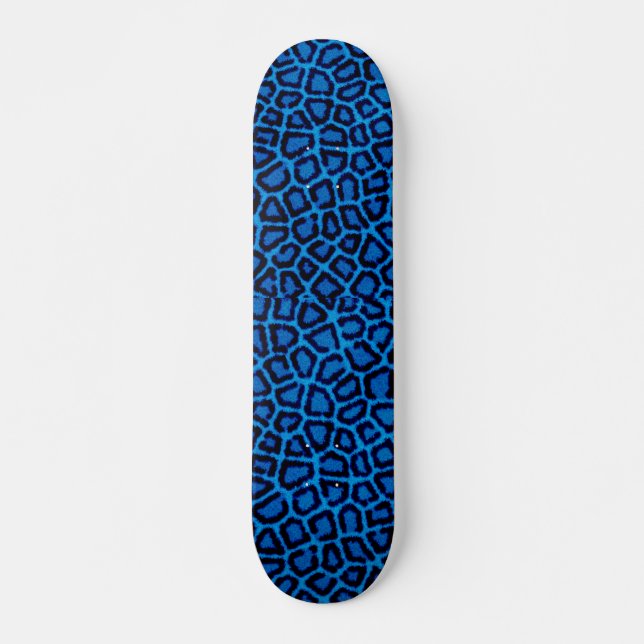 Blå leopard Skriv ut Skateboard (Framsida)