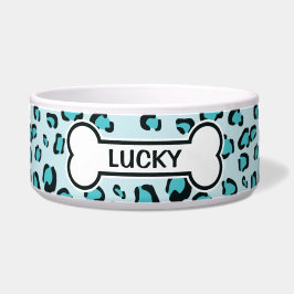 Blå leopard Skriv ut Teckning med ben och Namn