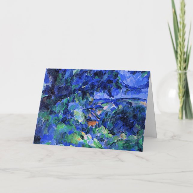 Blå liggande av Paul Cezanne Card Kort (Framsida)