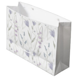 Blå Lila Akvarell Vildblomma