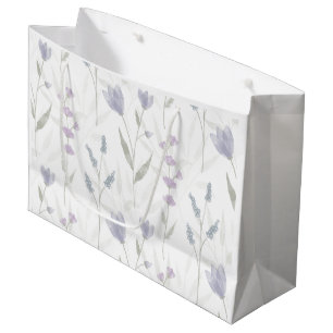 Blå Lila Akvarell Vildblomma
