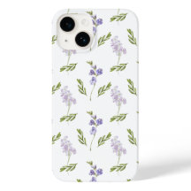 Blå Lila Akvarell Vildblomma 