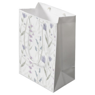 Blå Lila Akvarell Vildblomma
