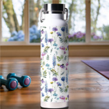 Blå Lila Akvarell Vildblomma
