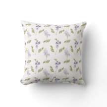 Blå Lila Akvarell Vildblomma 