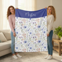 Blå Lila Akvarell Vildblomma Namn
