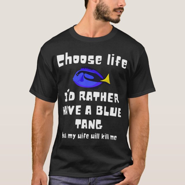 Blå lila bettafisk t shirt (Framsida)