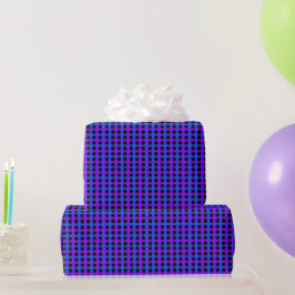 Blå Lila Black Modern Lattice Wrapping Papper Presentpapper