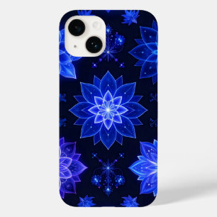 Blå Lila Blommigt iphone case