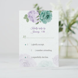 blå lila blommor grönska botanisk OSA kort