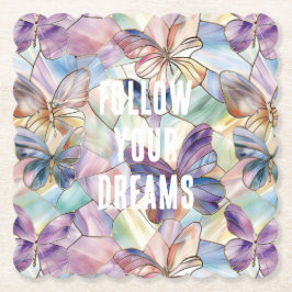 Blå Lila Butterflies Underlägg Papper