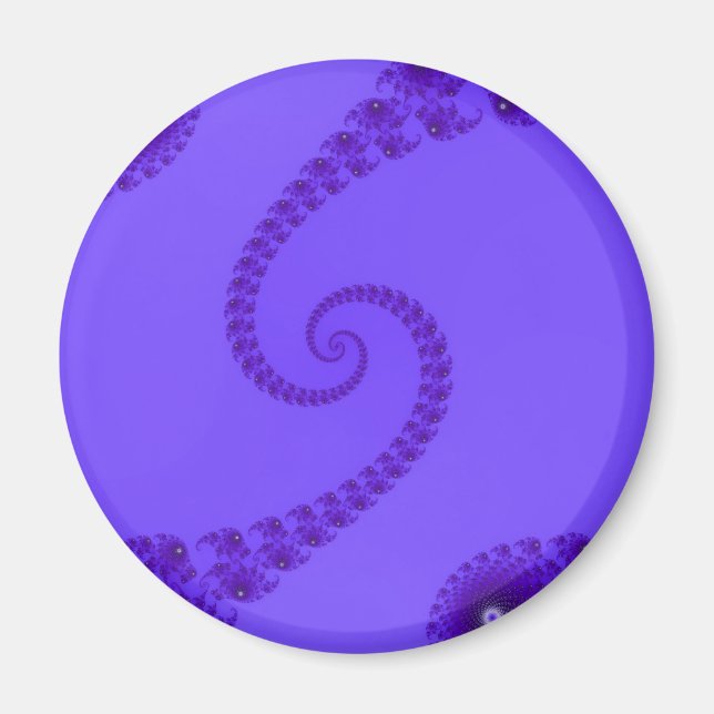 Blå Lila Dubbel Spiral Magnet (Framsidan)