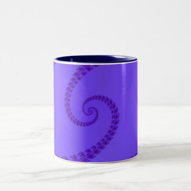 Blå Lila Dubbel Spiral Mugg (Center)