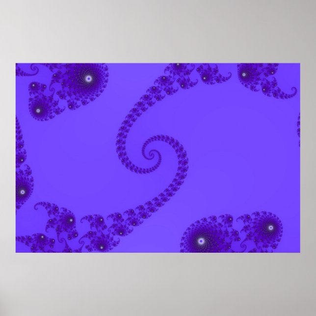 Blå Lila Dubbel Spiral Poster (Framsidan)