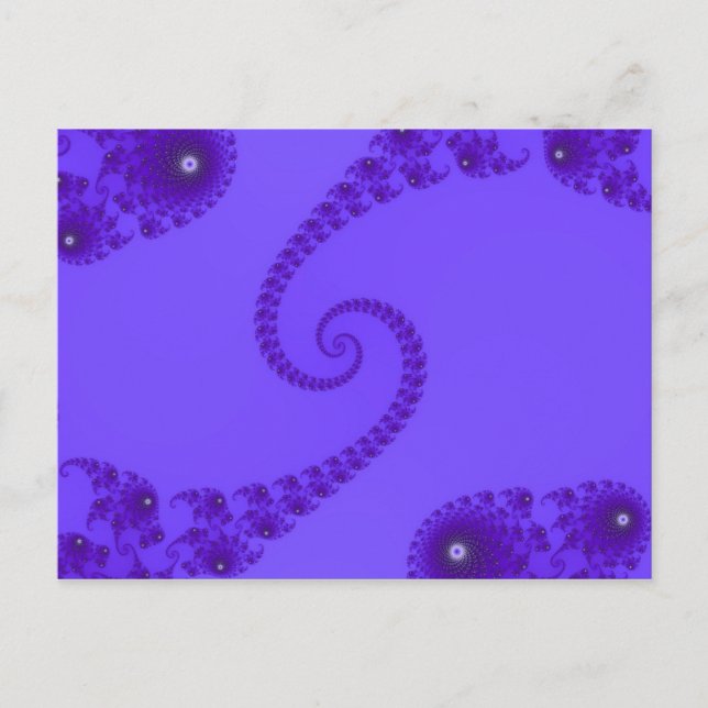 Blå Lila Dubbel Spiral Postkort Vykort (Framsida)
