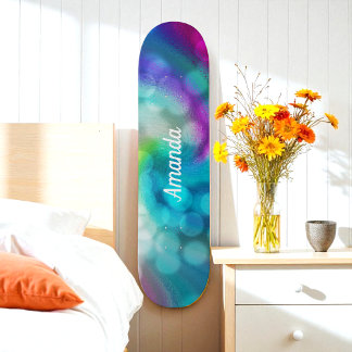 Blå Lila Fantasy Sparkles Skateboard