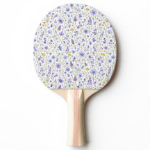 Blå Lila Gul Akvarell Vildblommamönster