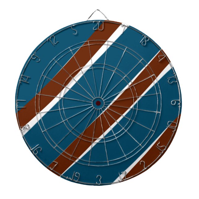 Blå lila-kurvformer vågigt mönster-design darttavla (Framsidan)