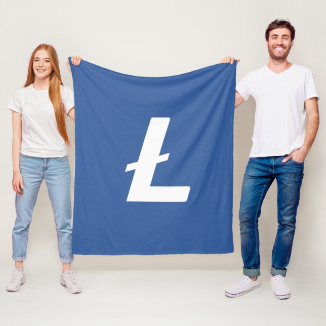 Blå lila listig limpa-Logotyp (LTC) Fleecefilt (På plats)