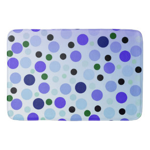 Blå Lila och Grönt Polka dots. Badrumsmatta