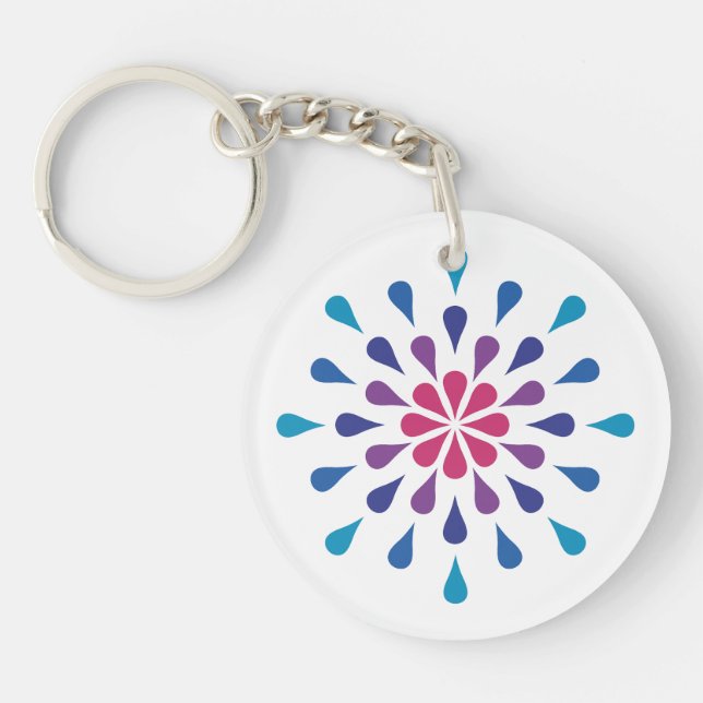 Blå, lila och rosa tårdroppar (Framsidan)