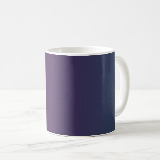 Blå Lila Ombre - Elegant Gradient Mugg (Framsida höger)