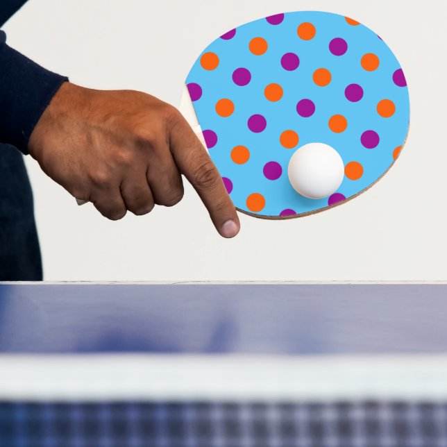 Blå Lila Orange Prickmönster Pingisracket (Insitu)