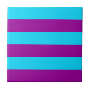 Blå lila randig design kakelplatta