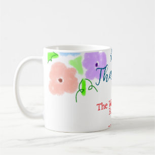 Blå lila rosa happy thanksgiving add-familj n. kaffemugg