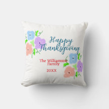 Blå lila rosa happy thanksgiving add-familj n.