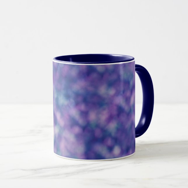 Blå Lila Rosa Unik Cool Chic Mugg (Framsida höger)