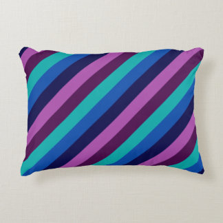 Blå Lila Teal Rand accentfyllning Prydnadskudde