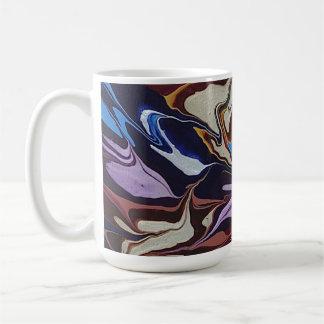 Blå & Lila Virvelvätska Konstmugg Kaffemugg