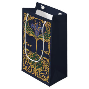 Blå Lilja Art Nouveau Blommor