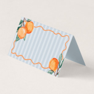 Blå lilla citrusfrukter Party Bord-platskort Kort
