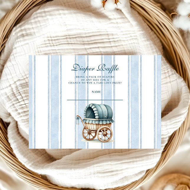 Blå lilla Cowboy Modern Western Diapper Raffle Tilläggskort (Skapare uppladdad)