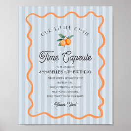 Blå lilla Cutie Citrus Birthday Time Capsule Poster