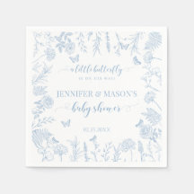 Blå lilla fjärilshuset elegant pojke-dusch