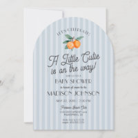 Blå lilla kutie på hur citrus Baby Shower