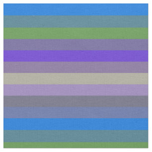 Blå, Lime & Magenta Retro Ränder Tyg