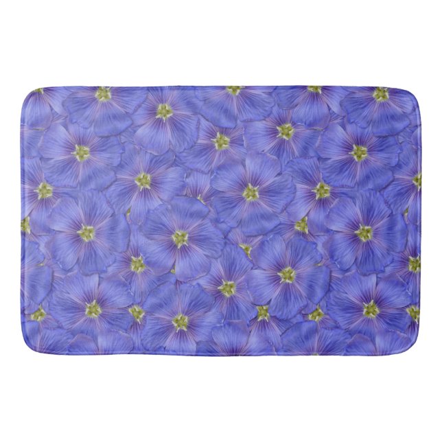 Blå lin utan sjölösa Mönster Badrumsmatta (Framsidan)