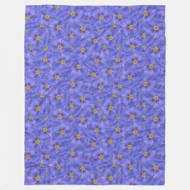 Blå lin utan sjölösa Mönster Fleecefilt (Framsidan)