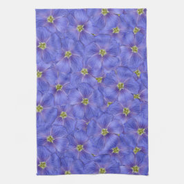 Blå lin utan sjölösa Mönster Kökshandduk