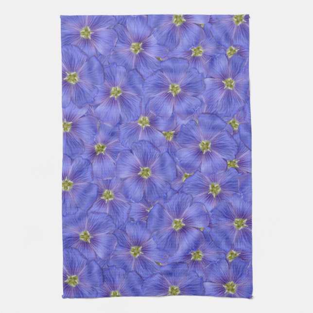 Blå lin utan sjölösa Mönster Kökshandduk (Vertikal)