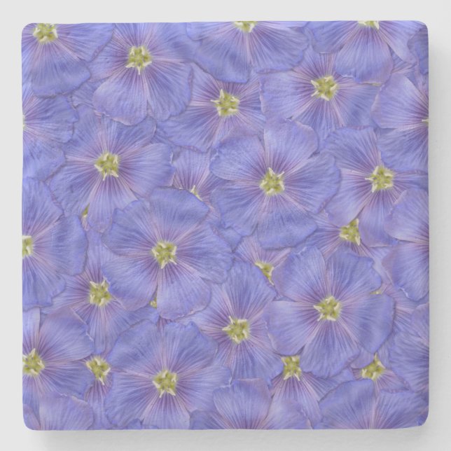 Blå lin utan sjölösa Mönster Stenunderlägg (Framsidan)