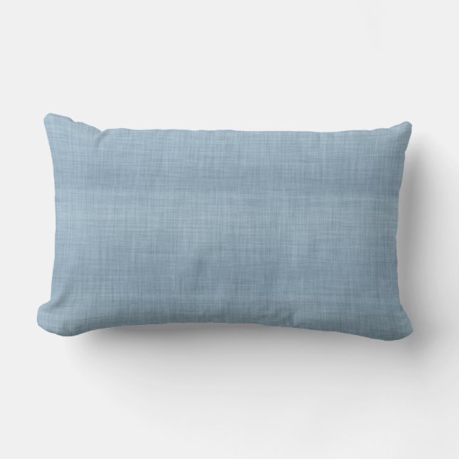 Blå linen Struktur Lumbar Pillow Lumbarkudde (Framsida)